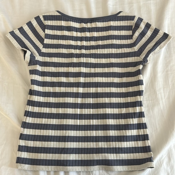 Madewell blue and white striped top - Picture 2 of 2